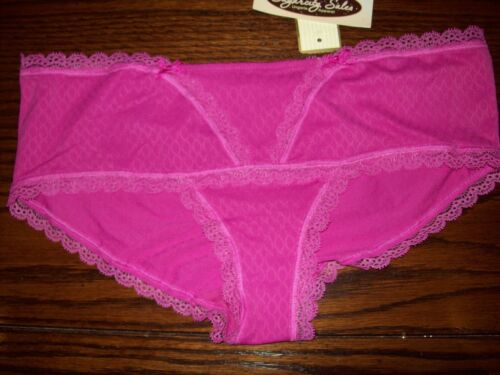 NWT FELINA LOW RISE HIPSTER PANTIES NYLON/SPANDEX rouched back 730173 PINK S M - Picture 1 of 1