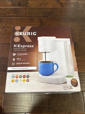 Keurig K-Express Essentials White Single-Serve K-Cup Pod Coffee Maker