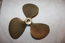 Vintage HE D12 P10L Columbian Hydroflite 3 Blade Bronze Brass Boat Propeller