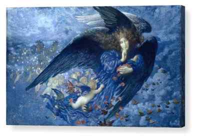 EDWARD HUGHES ''''NACHT MIT IHREM STERNENZUG'''' LEINWANDBOX ART A4, A3, A2, A1 