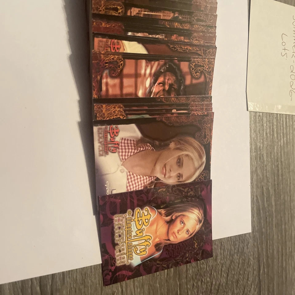 JUEGO DE CARTAS BASE COMPLETO BUFFY THE VAMPIRE SLAYER TEMPORADA 3 1999 INKWORKS 90 TV Foto 2 de 3