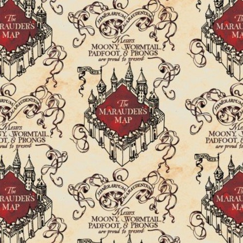 Wizarding World Harry Potter Marauders Map Fleece Fabric