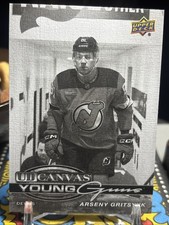 ARSENY GRITSYUK NJ DEVILS 25-25 UD SERIES 2 YOUNG GUN BLACK/WHITE CANVAS