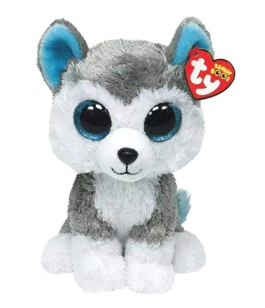 TY Beanie Boo Slush Husky Dog Medium 36902 9"" TALL ****NEW