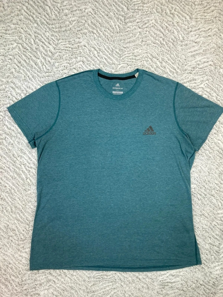 T-shirt de sport adidas Climalite bleu canard 2XL Homme #607 - Photo 2/4