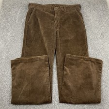 Vintage 70s Lee Suede Corduroy Flare Boot Pants Mens 35x34 Brown UNION USA Talon