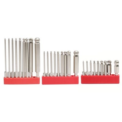 9Pcs Ball End Hex Screwdriver Bits Set Magnetic Hexagon Screwdriver 50/75/100mm