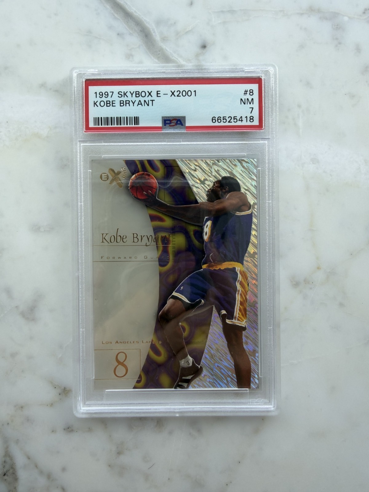 1997-98 SkyBox E-X2001 Kobe Bryant #8 PSA 7 NM Lakers