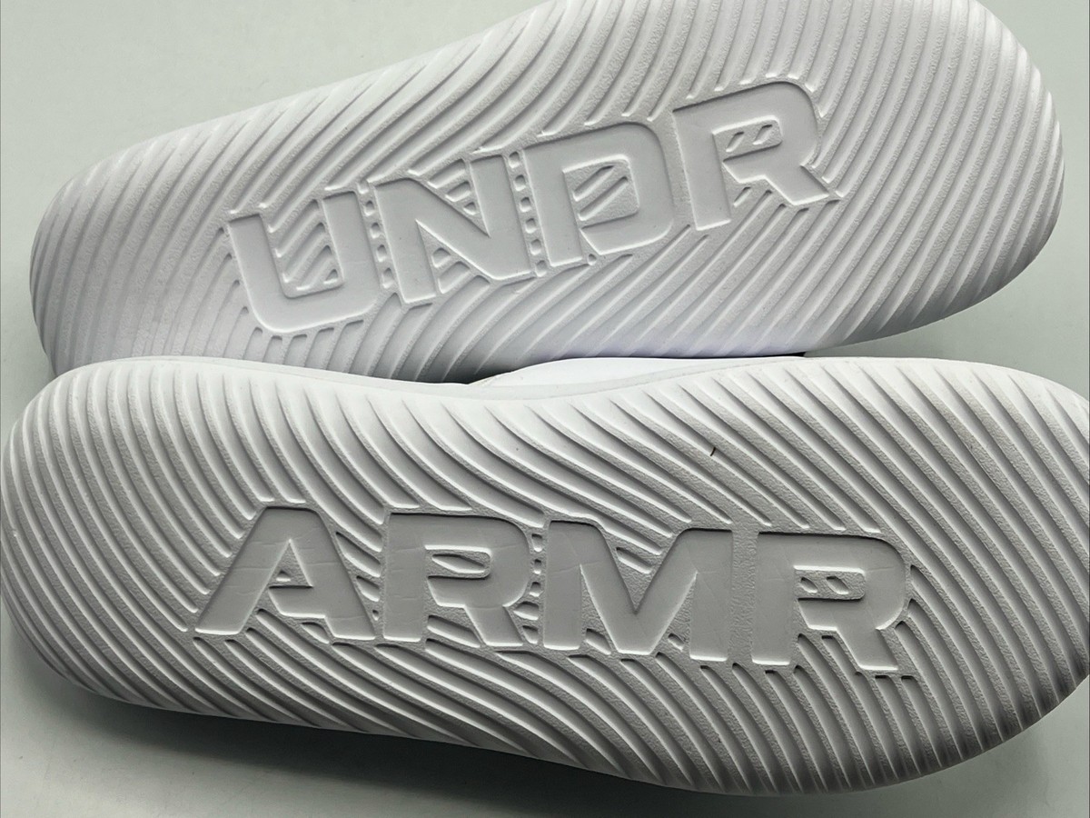 Under Armour 6000337-101 Men\'s Size 11 Ignite Pro 8 Slides, White/Halo Gray Under Armour Ignite Pro 8 Slides 6000337-400 | Mercari main image 3