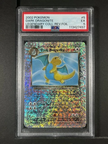 Dark Dragonite Reverse Foil #5 2002 Pokemon Legendary PSA 5 250001