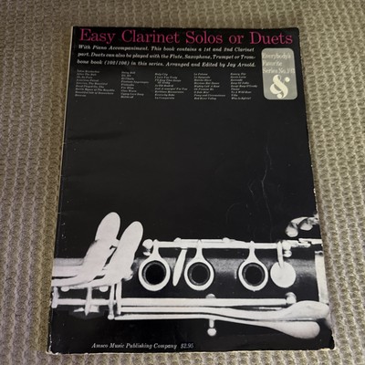 Vintage 1960 Easy Clarinet Solos Or Duets 103 Amsco Music Publishing Company
