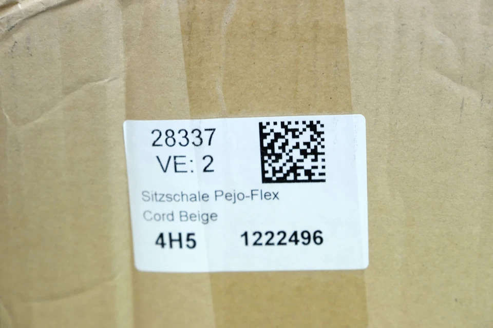 Delife 28337 Sitzschale Pejo-Flex Cord Beige 2 Stück Set Esszimmerstuhl Neu MwSt - Bild 4 von 4