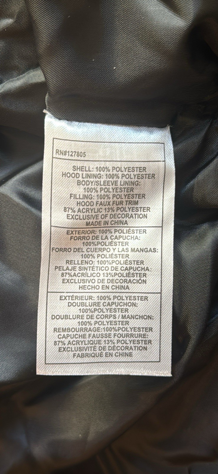 Reebok Women's Long Puffer Jacket Coat 2X Black Ink Quilted Snow Winter Jackets thumbnail 5