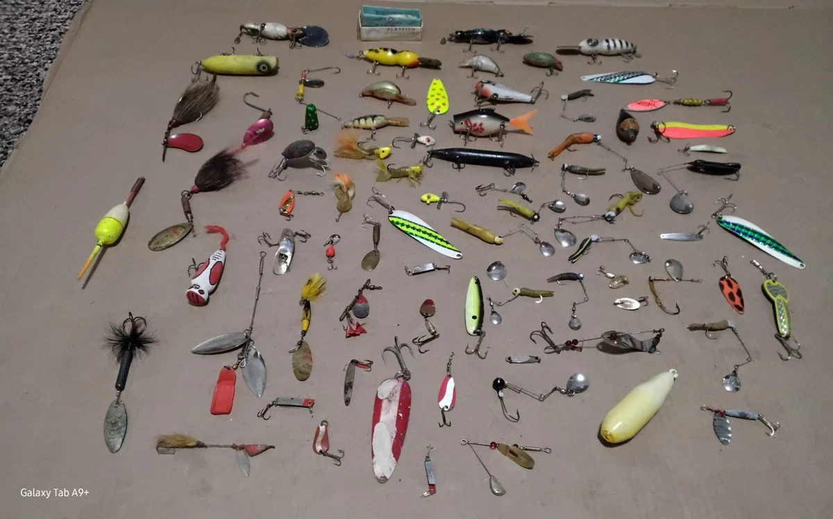 3 Leurres De Pêche Vintage En Plastique – Crankbait Avec Billes, Unbranded, Lot E-330 (eau Douce)