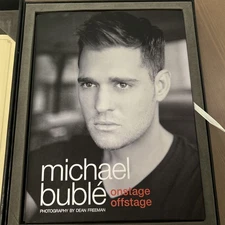 Limited Edition - RARE Signed Michael Buble Book Onstage Offstage Autographed