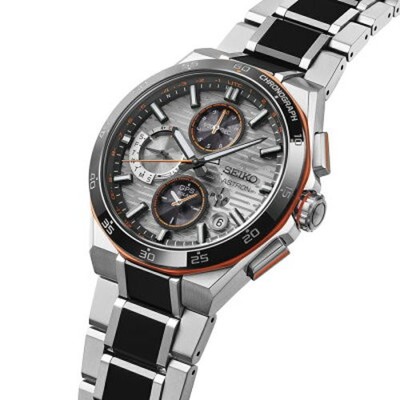 PSL Seiko Astron NEXTER SBXC183 GPS Solar Titanium Black Orange