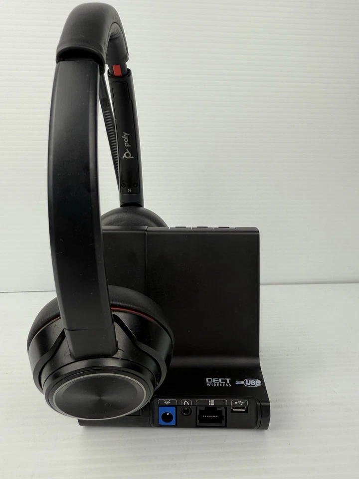 Plantronics Poly 8200 Series Headset & Base W8200B/A DECT Wireless USB Stereo - Image 3 of 4