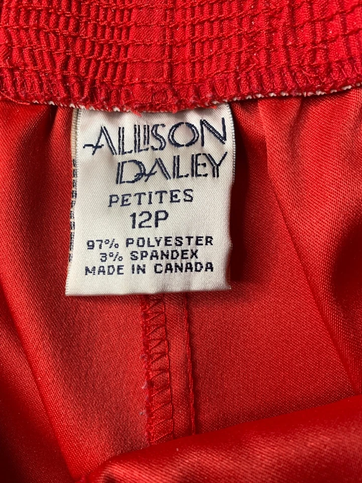 VTG Lot of 2 Lavanya Tunic Top L & Allison Daley Red Pull-On Pants LP Set - Image 4 of 4