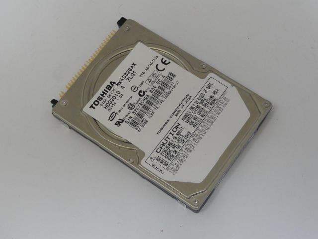 Toshiba 40GB IDE 5400rpm 2.5in HDD ( HDD2D10 MK4032GAX ) REF