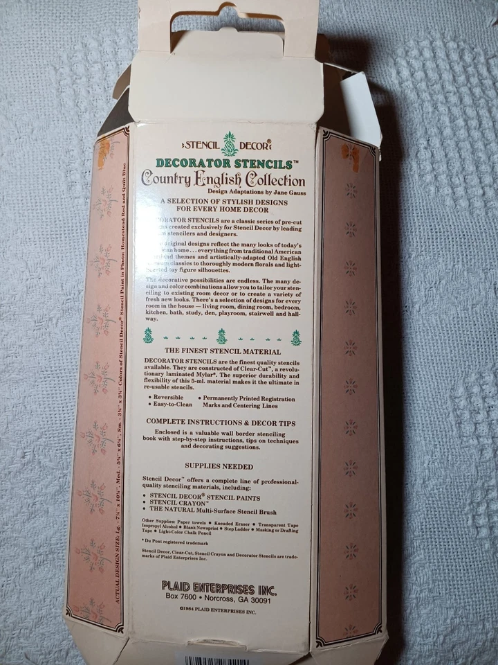 VTG Country English Collection Stencil Decor Pre Cut Wall Border Hampshire Heigh - Image 2 of 4