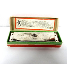 Vintage M Hohner Old Standby No.34 Harmonica Made In Germany With Box