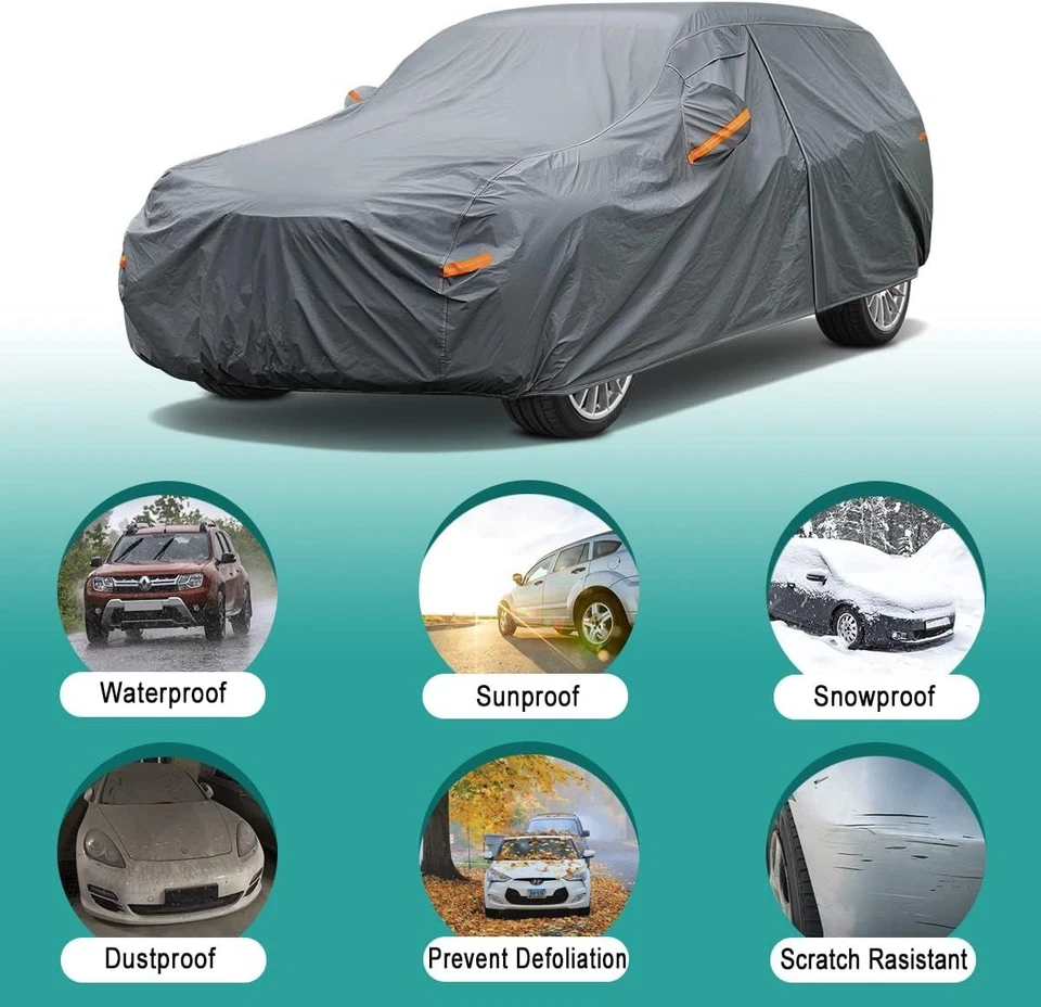 For Kia Soul 2010-2025 16 Layers Waterproof All Weather Car Cover w/ Door Zipper Foto 4 de 4