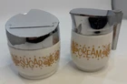 Vintage Corelle Sugar Bowl and Creamer Set Butterfly Gold Corning Ware