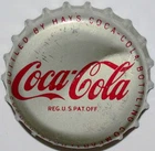 Vintage soda pop bottle cap COCA COLA Bottling Company Hays Kansas cork used