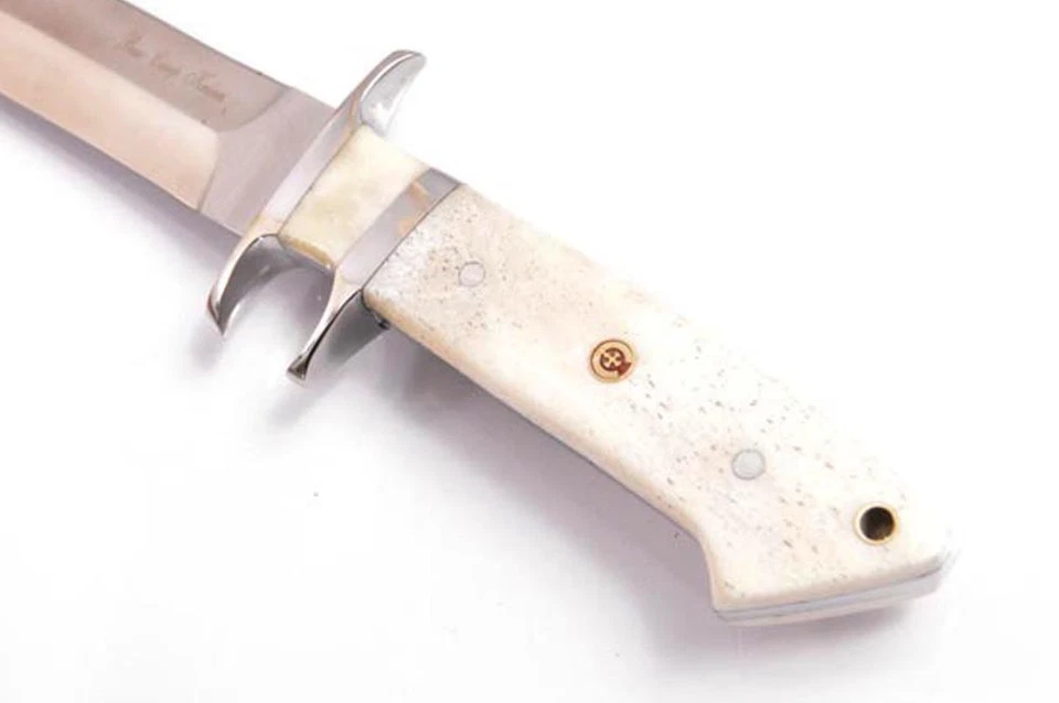 14.2" Base Camp handmade full tang D2 Tool Steel Sub Hilt Fighter Knife HB-1057 - Image 3 of 4