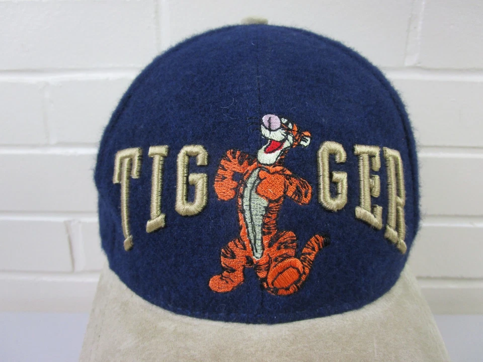 复古迪士尼商店跳虎羊毛混纺麂皮绒边缘棒球帽可调节成人 — 第 2/4 张图片