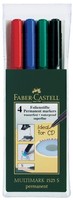 FABER-CASTELL Permanent Marker Multimark F 4Er Etui