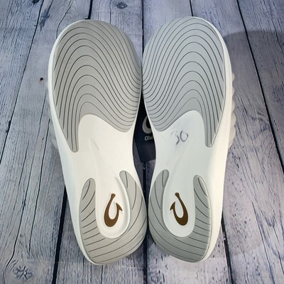 Olukai Komo Slide Men\'s 9 Sandals‎ Mist Grey White Lightweight 10531-DWDW Padded OluKai Komo Slide Sandals Mens Size 9 Gray Mist Grey Comfort  main image 4