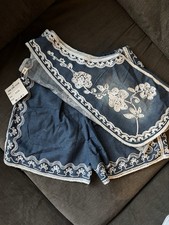 Vintage Style Denim and Lace Co Ord Womens Set One Size New with Tags