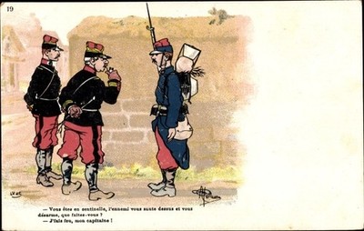 Künstler Ak Guillaume, You are on sentry.., Französischer Soldat,... - 4160629