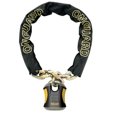 OnGuard Beast Chain with X2 Padlock - Heavy-Duty 1778mm Hex-Link Bicycle Chain,