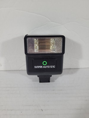 Sunpak Auto 121C Shoe Mount Flash - WORKING / Tested Ships Free 