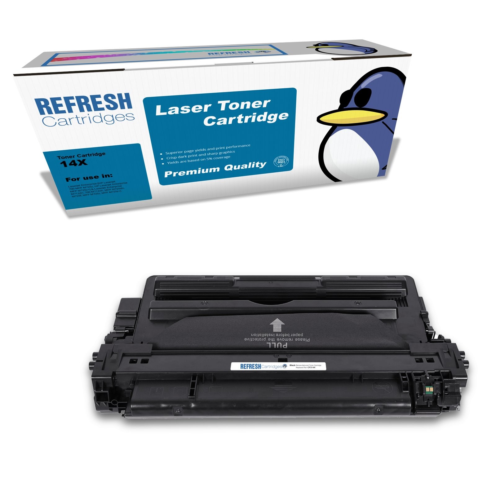 Refresh Cartridges Replacement Black 14X Toner Compatible With HP Printers
