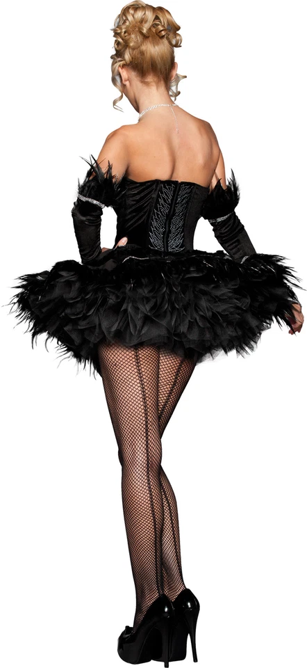 Sexy Adult Halloween InCharacter Deluxe Black Seductive Swan Ballerina Costume - Image 2 of 2