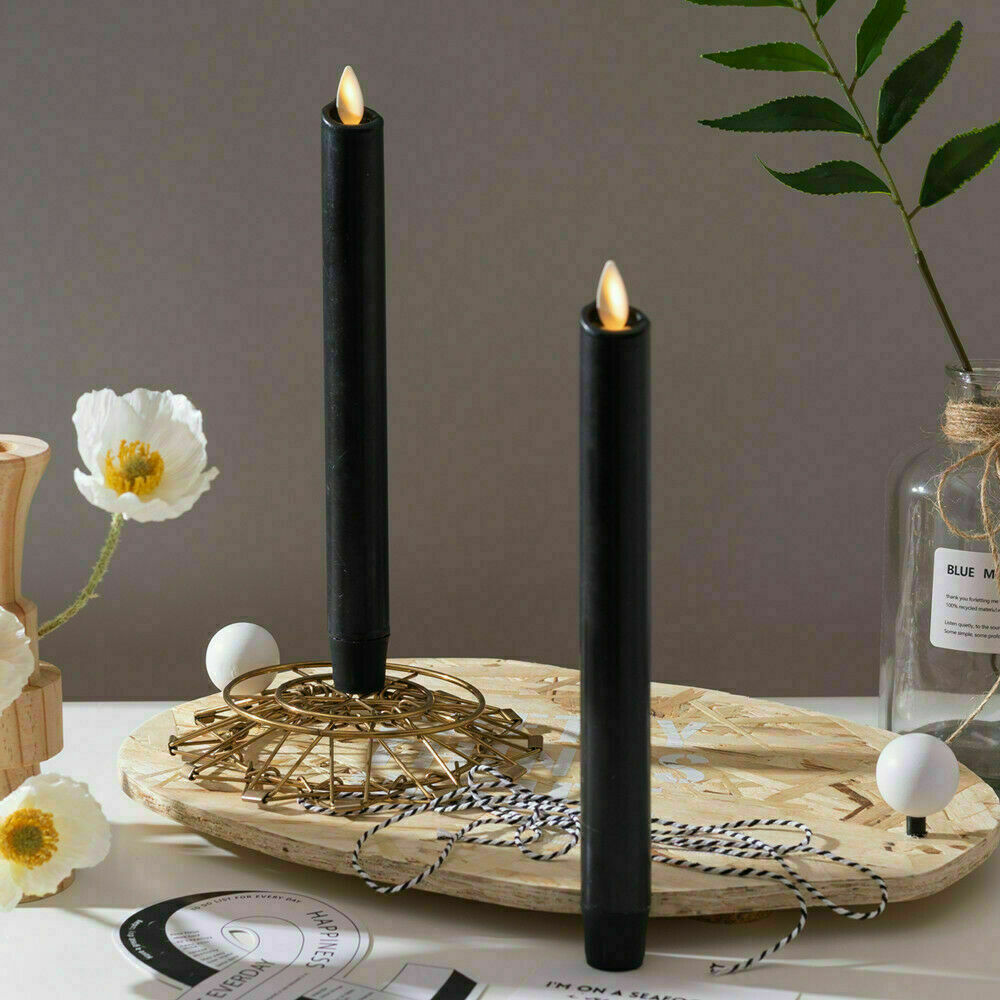Luminara Flameless Moving Wick LED Taper Candles Wax Battery Remote