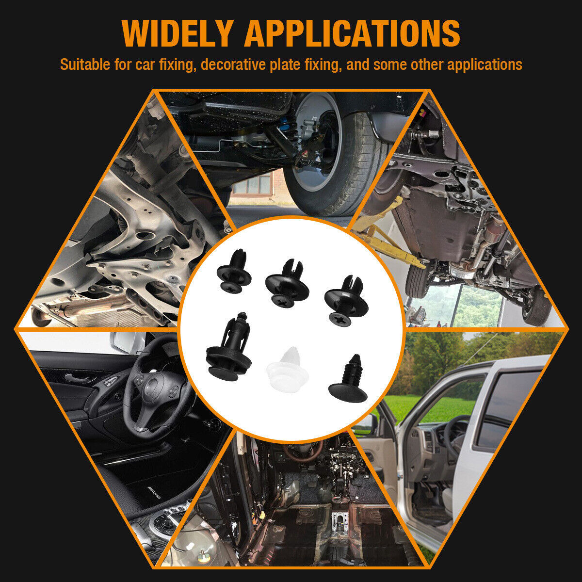 For Toyota Engine Cover Inner Fender Bumper Clips Screw Rivets 7 8 9mm