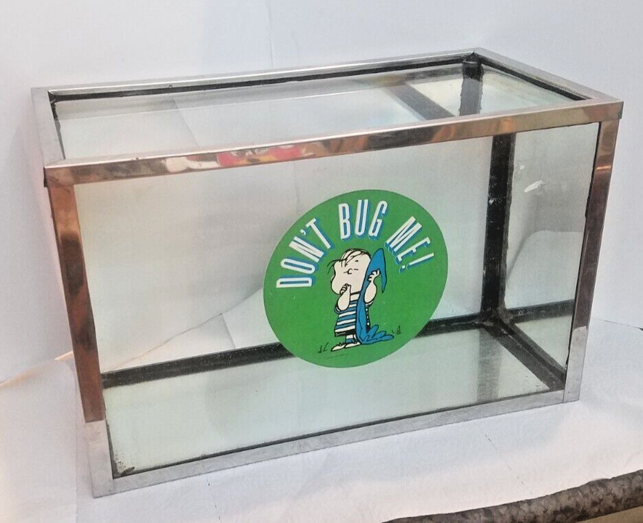 Vintage Stainless Steel Frame 5.5 Gallon Glass Aquarium Fish Tank - No Leaks