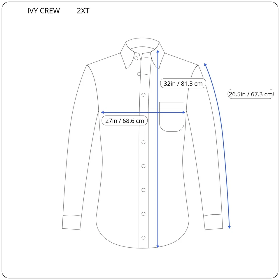 Ivy Crew Mens Shirt 2XT Long Sleeve Orange Stripe Casual Cotton Collar Button - Image 2 of 4