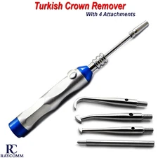 Dental Turkish Crown Remover With 4 Attachments Surgical Dentistry Instruments 