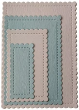 Dress My Craft Basic Designer Dies-Stitched Scalloped Rectangle