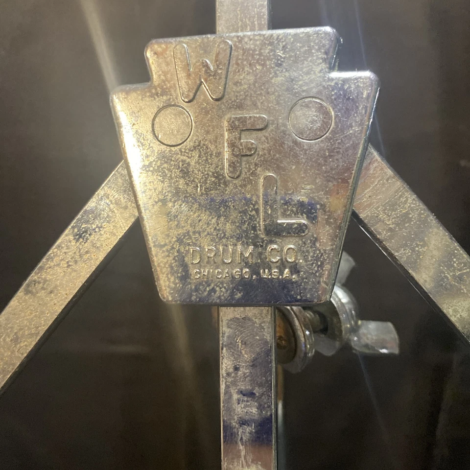 LUDWIG Base Plana Caja Tambor Soporte Años 60 De Colección Pierna Fundida Junta Necesita Pies Foto 3 de 4