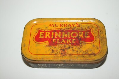 Vintage Rare Murrays Erinmore Mixture Flake Pipe Tobacco Empty Tin Naafi  Stores