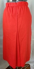 Vintage Cristina's Red Skirt with Decorative Front Pleat 28" Waist Size 6 