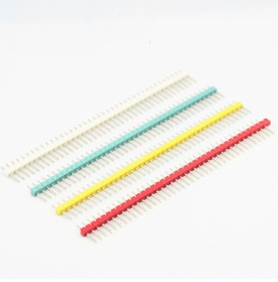 10 PCS Red 2.54mm 40 Pin Male Single Row Pin Header Strip NEW S8
