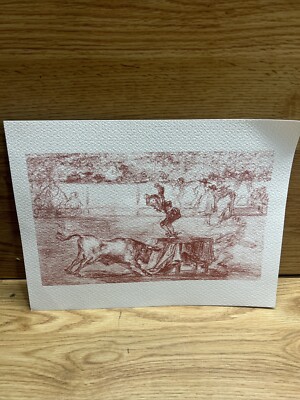 Francisco De Goya Tauromaquia Perros Al Toro Print 1974 Madrid
