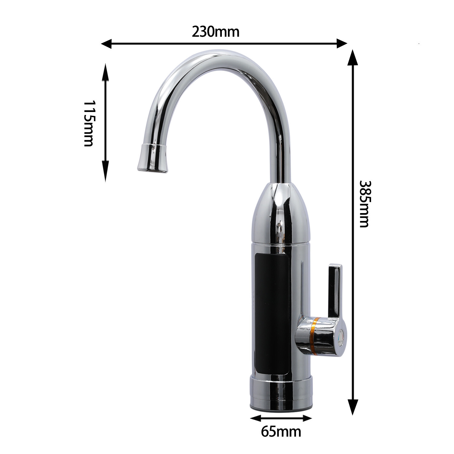 Küchenarmatur Einzelhebel Kaltwasser 30cm - Verchromter Wasserhahn Aus Zinklegierung G1/2 Zoll